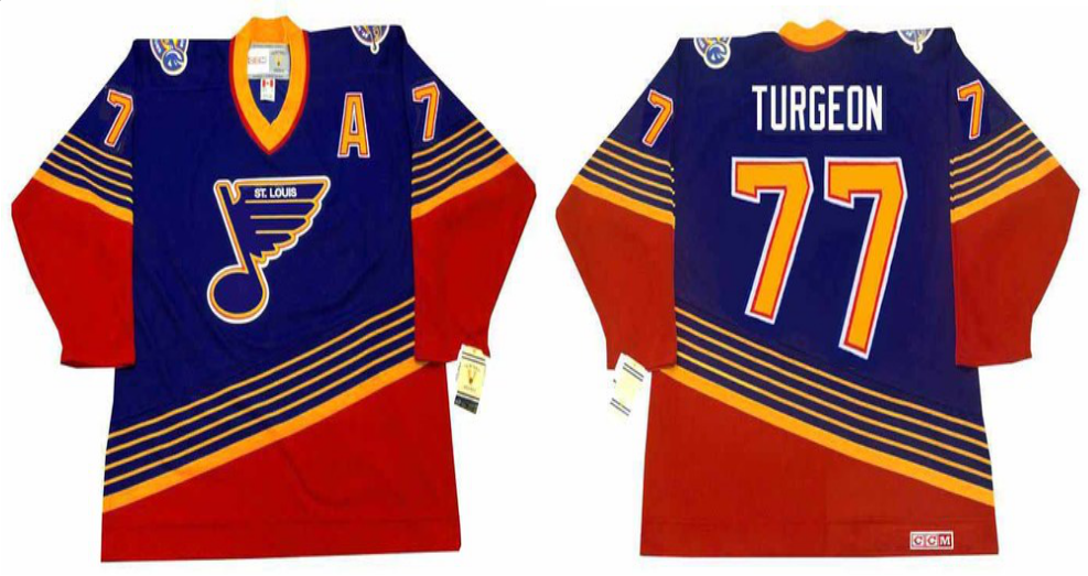 2019 Men St.Louis Blues #77 Turgeon blue CCM NHL jerseys
